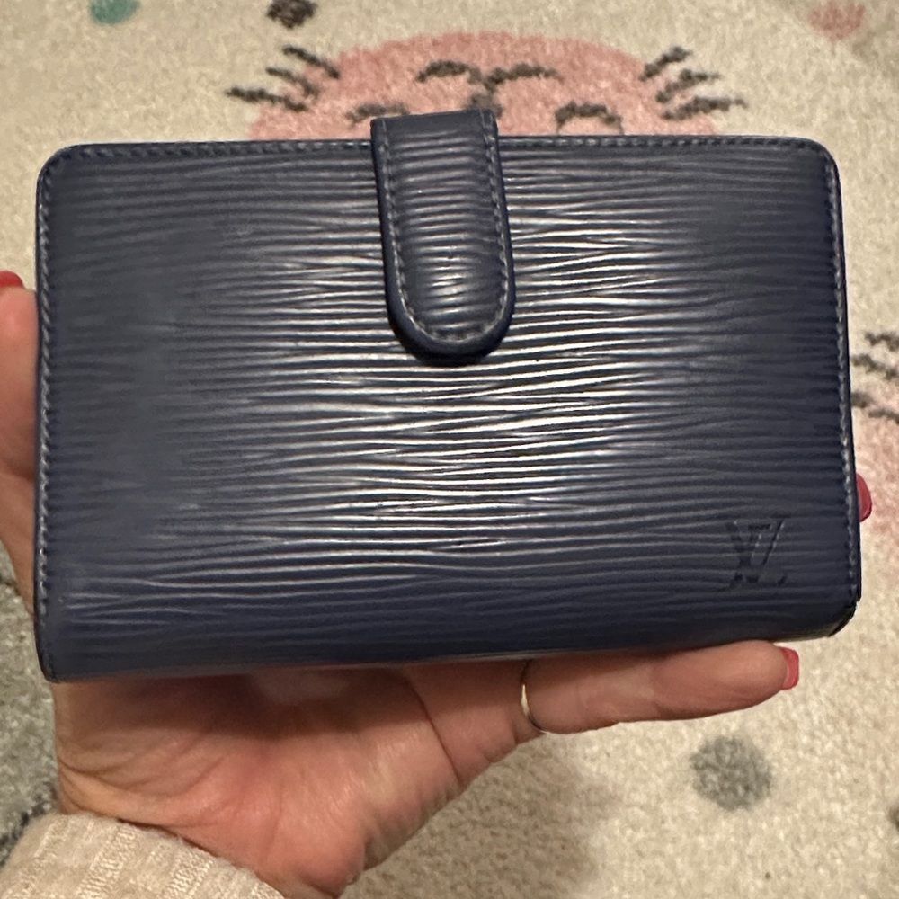 Louis Vuitton Navy Textured Wallet